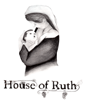 House of Ruth drawing, Woman holding baby